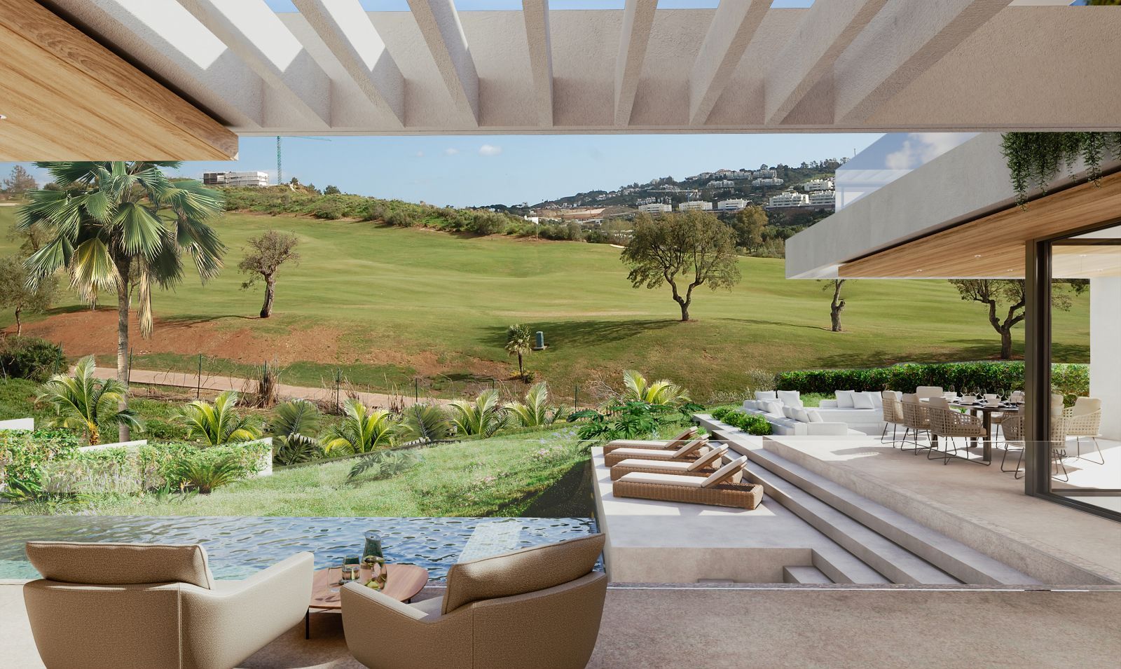 07 modern luxury terrace golf view